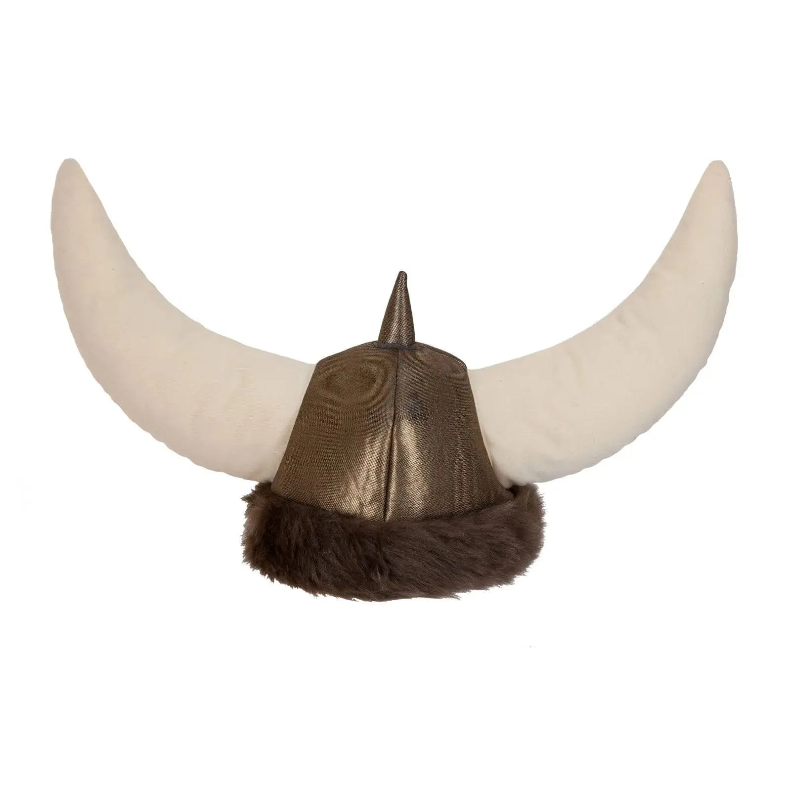 Adults Deluxe Viking Helmet Soft Fabric Horns Fancy Dress