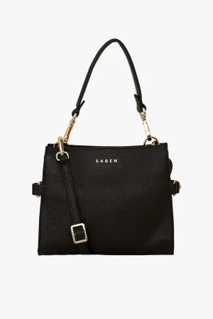 Birdie Black Mini Top Handle Square Crossbody Bag