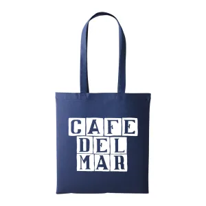 Café del Mar White Tile Logo Cotton Tote Bag