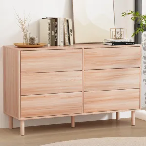 Contemporary 6-Drawer Chest of Drawers, Anti-Rust, Pine - Artiss