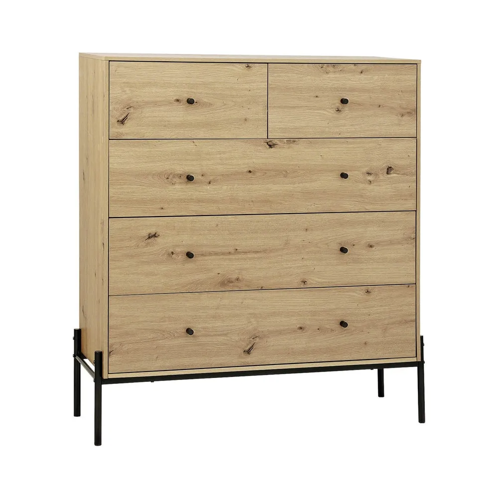 Durable 5-Drawer Chest with Industrial Style - Artiss ARNO