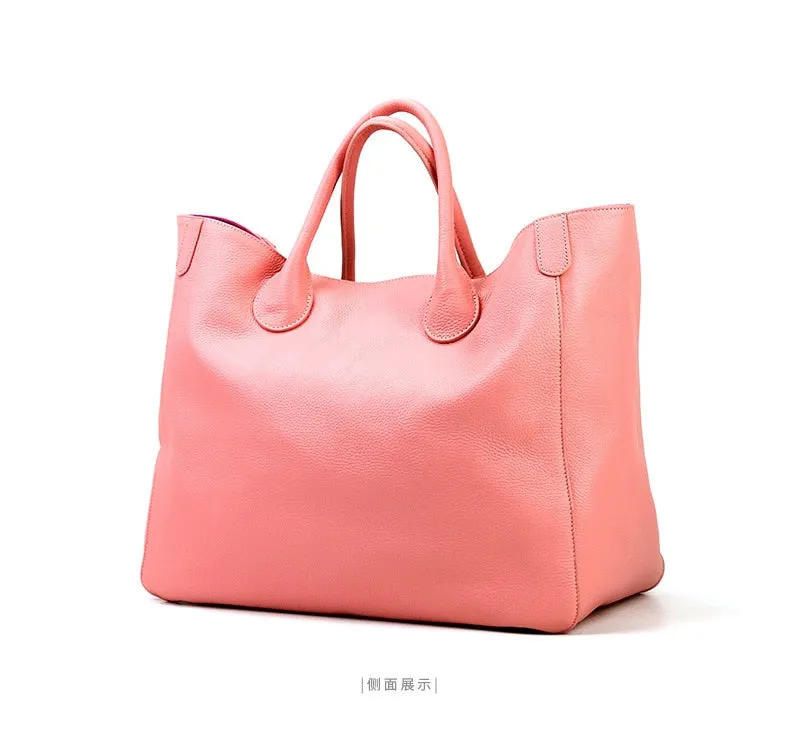 Leather Large Shoulder Tote