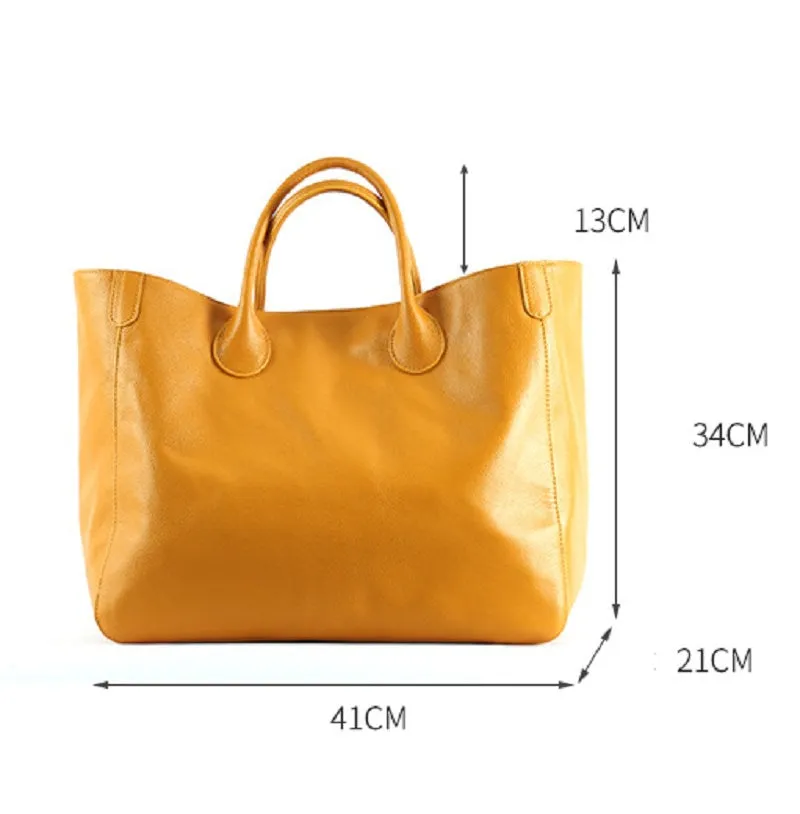 Leather Large Shoulder Tote