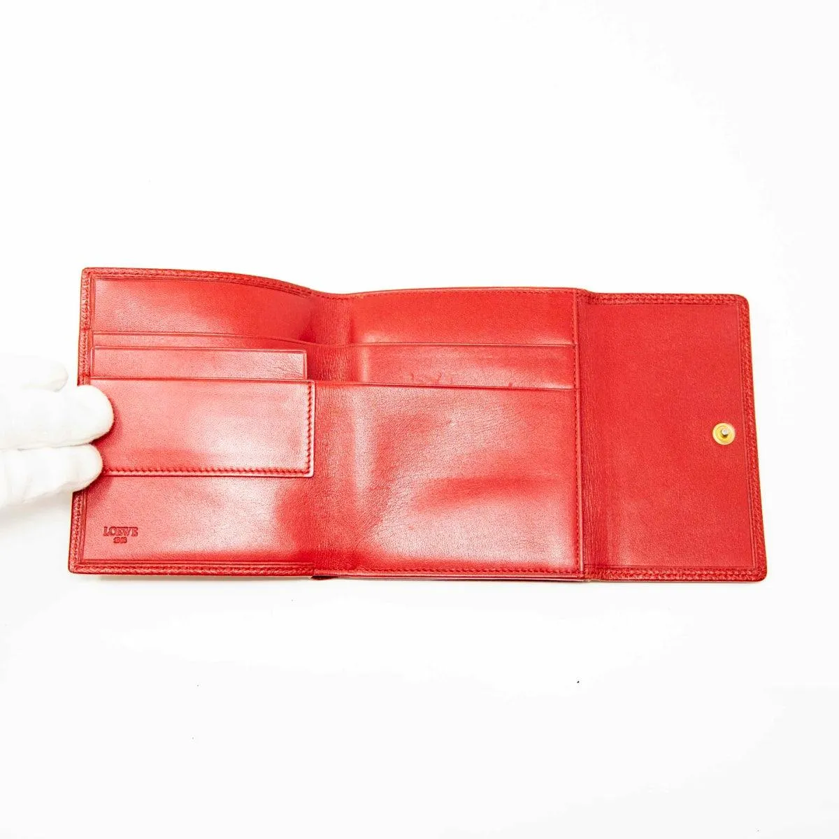 Loewe Red Compact Wallet