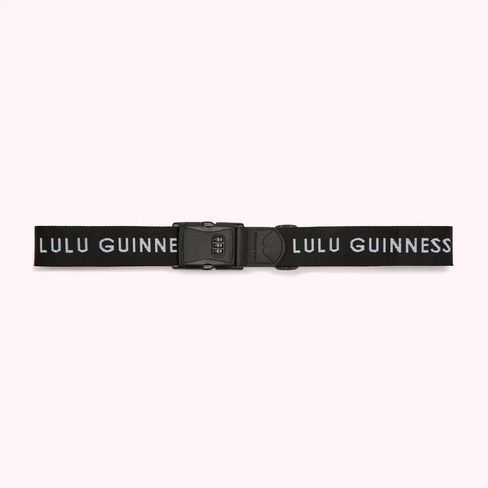 LULU RED LULU LIPS CABIN SPINNER CASE AND LUGGAGE BELT