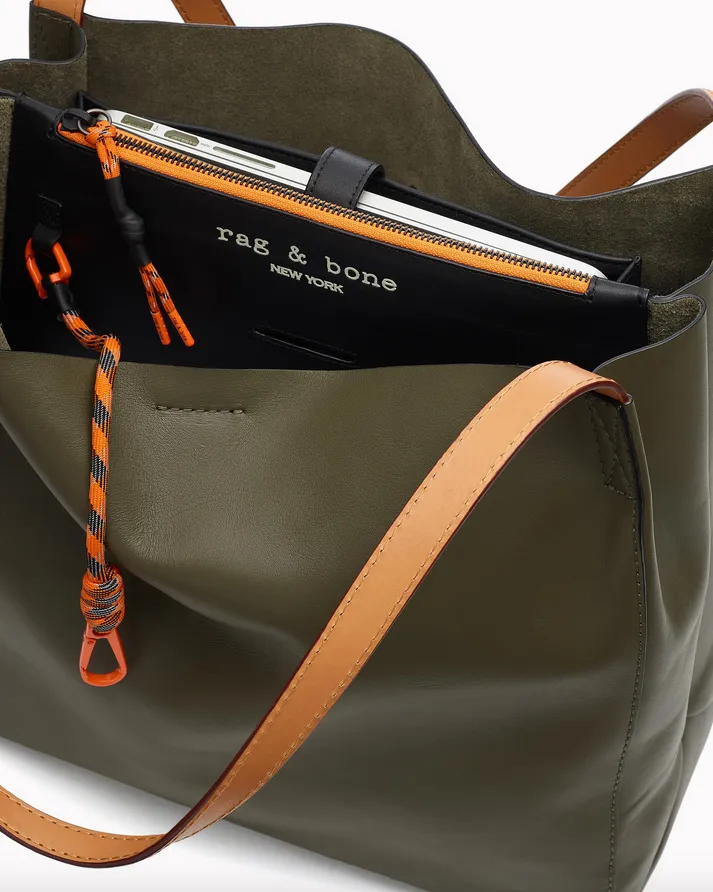 Rag & Bone - Passenger Tote in Olive Night/Black