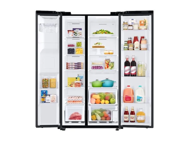 Samsung RS27T5200SG 27.4 cu. ft. Large Capacity Side-by-Side Refrigerator in Black Stainless Steel