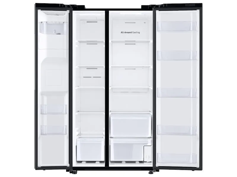 Samsung RS27T5200SG 27.4 cu. ft. Large Capacity Side-by-Side Refrigerator in Black Stainless Steel