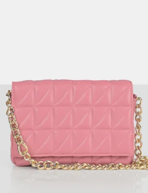 The Kahlo Pink Gold Chain Shoulder Mini Bag