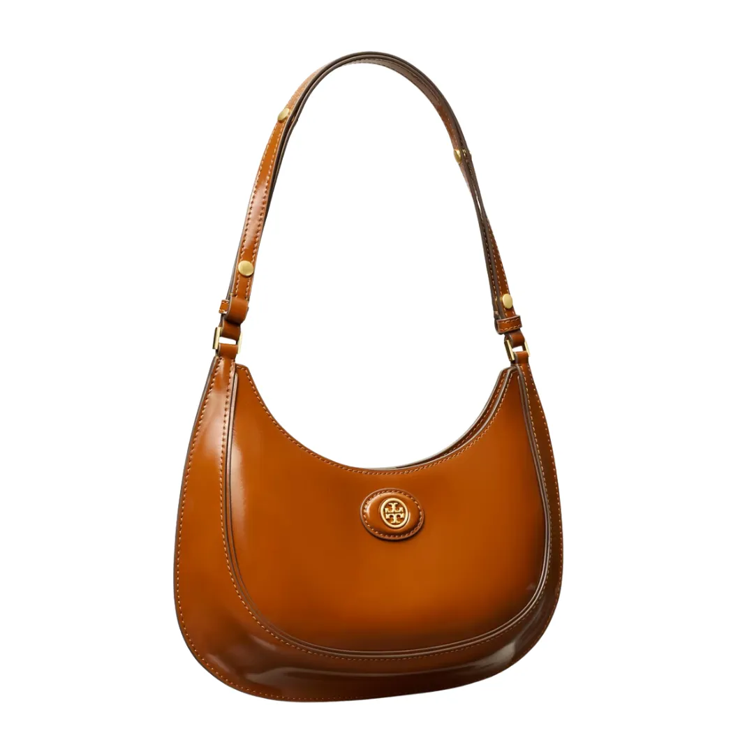 Tory Burch Robinson Spazzolato Convertible Crescent Bag