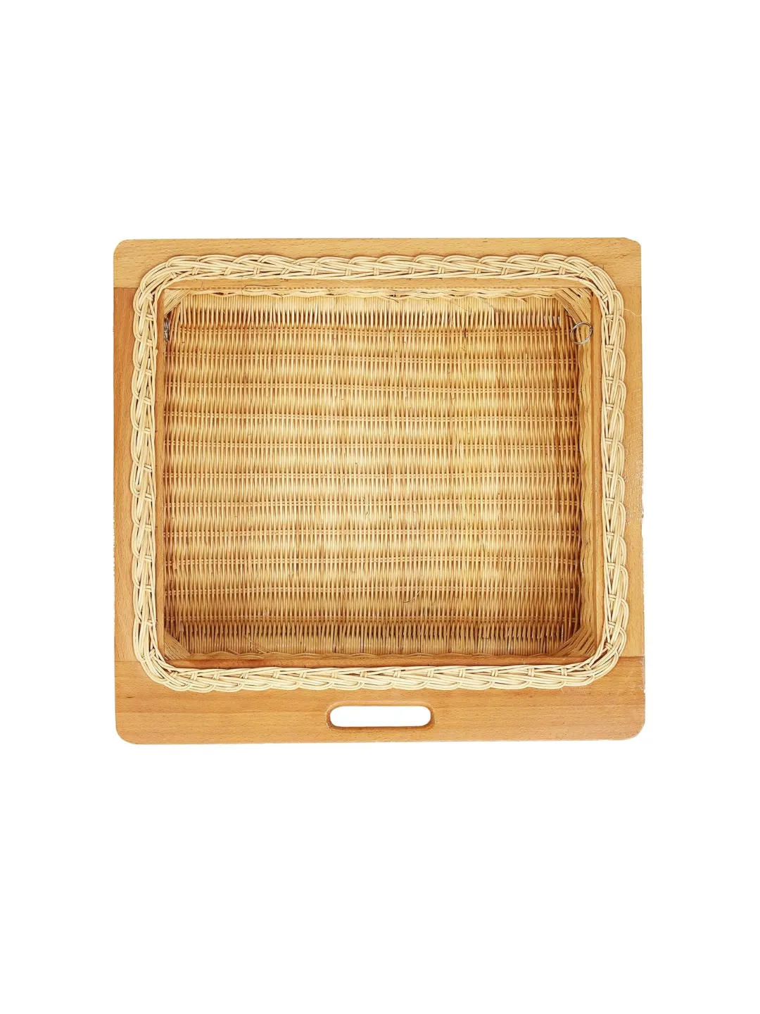 Wicker Basket for Kitchen | Bamboo Basket 21 x 20 x 8 - Sanika