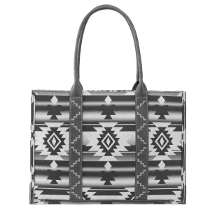 Wrangler Aztec Wide Tote Black and White